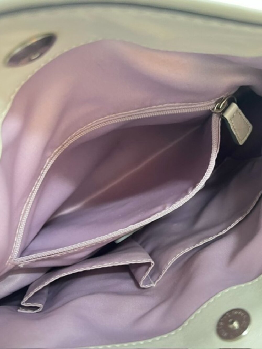 Coach Y2K Ashley Hippie Pearl White Leather Shoulder Bag F17605 chunky hardware - Picture 16 of 16